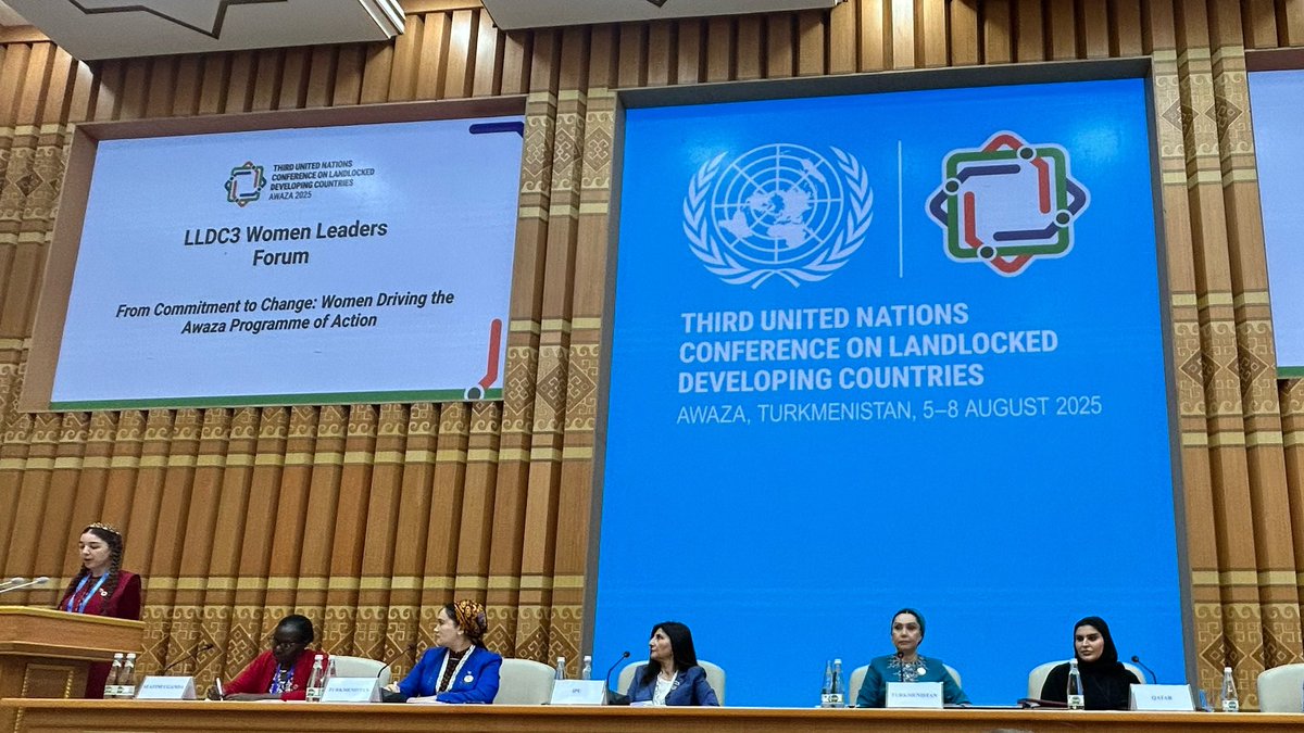 A pleasure to address the Women’s Forum at #LLDC3 in Awaza.

In a world facing diverse demographic shifts, #GenderEquality is a driving engine for progress.

Let’s build systems that include &amp; invest in all women - because that is how we build resilient, inclusive societies!