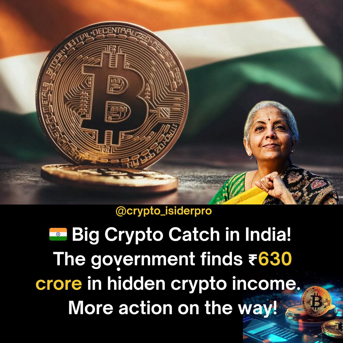 🇮🇳 BREAKING: ₹630 Crore in Hidden Crypto Income Found!
The Indian government has unearthed a massive stash of undeclared cryptocurrency wealth — totaling ₹630 crore. #CryptoIndia #BitcoinIndia #CryptoTax #630Crore #HiddenCrypto #CryptoNews #IndiaCryptoRegulation #CryptoUpdate