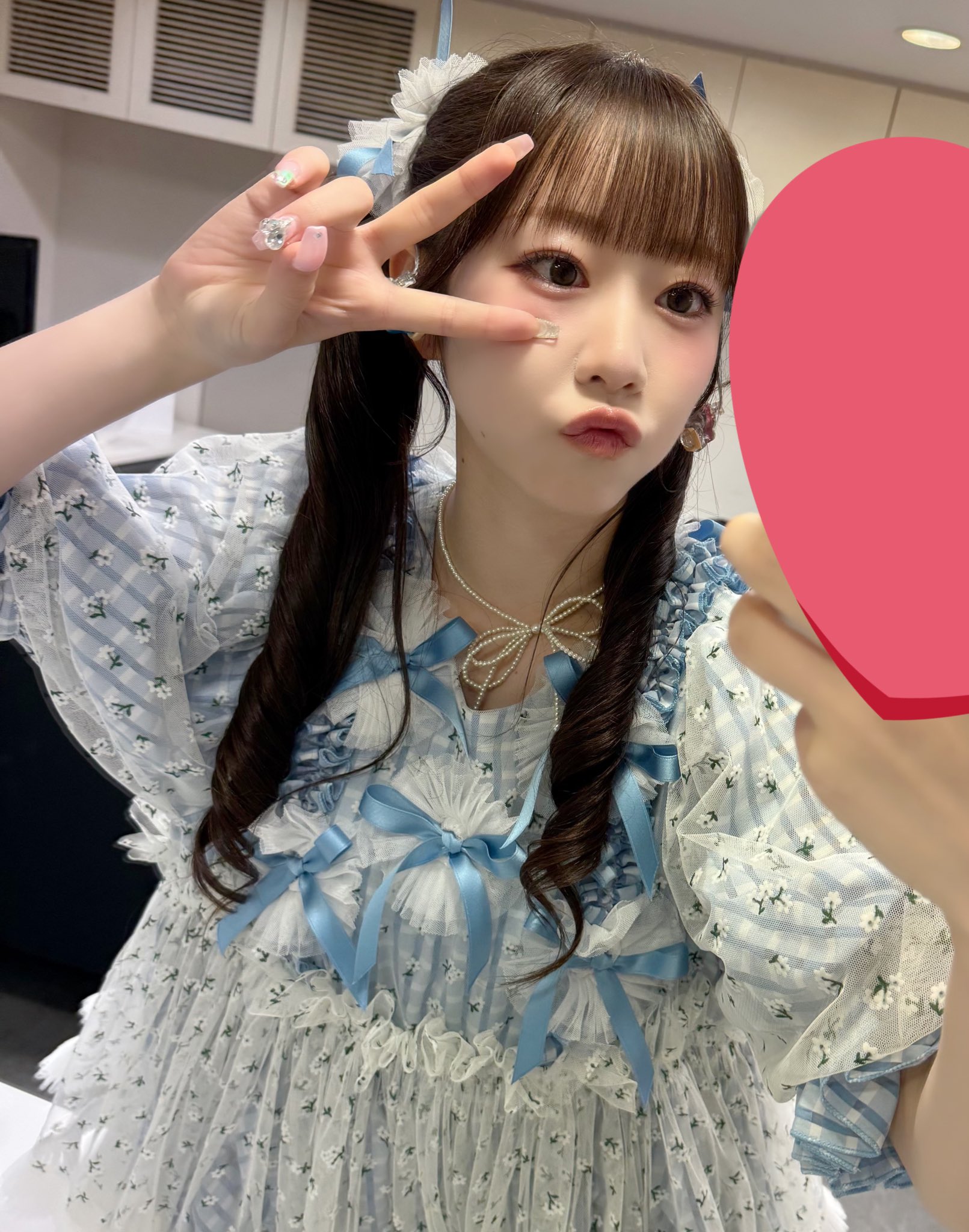FRUITS ZIPPER 真中まな チェキ オーガンジー衣装 FRUITS ZIPPER新衣装】 ロック衣装👗・:*+. 🩵真中まな （Mana