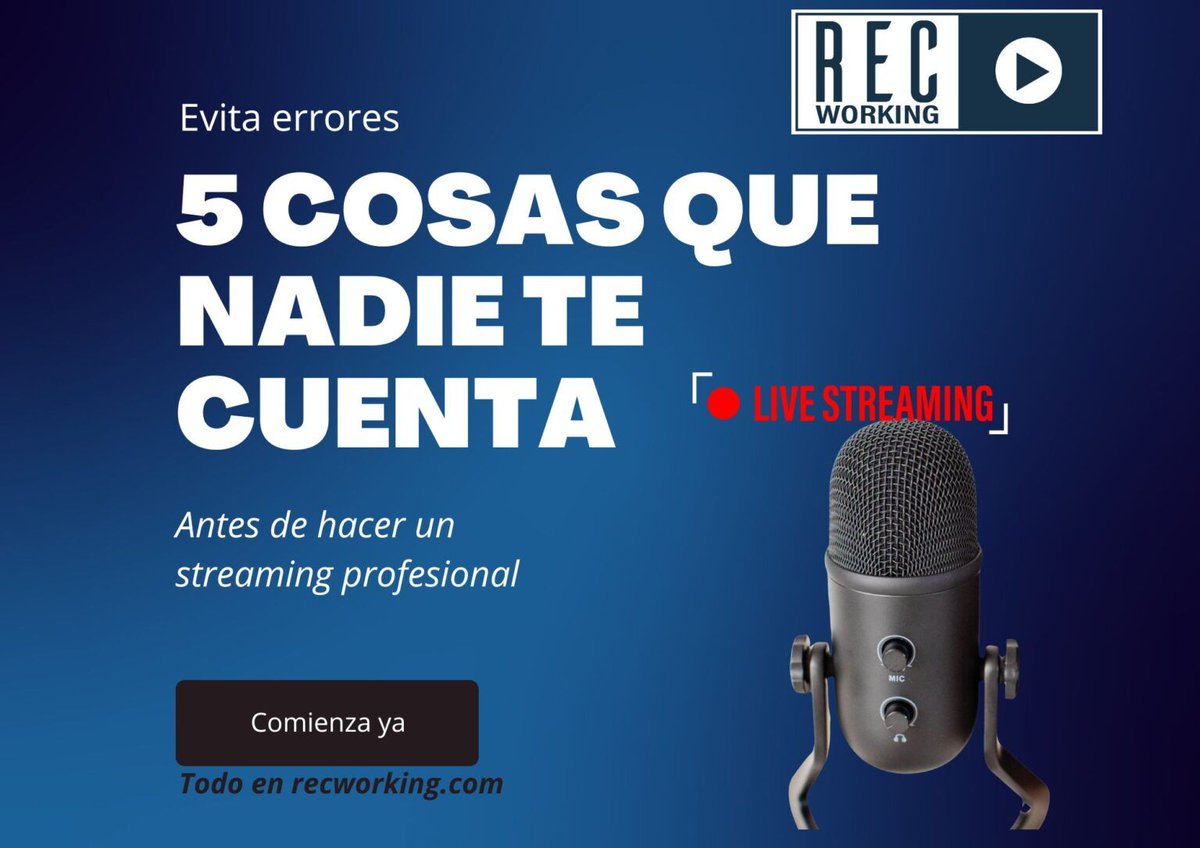 recworking's tweet image. 🎬 Un buen #streaming no se improvisa.
Conoce las 5 claves que nadie te cuenta antes de un #directoprofesional: ⏱️ tiempos, 📋 permisos, 🔊 audio impecable y 🤝 coordinación en cada detalle.
Así se construye tranquilidad y éxito 💡💻
¡Descúbrelo ya! 👉 recworking.com/5-cosas-que-na…