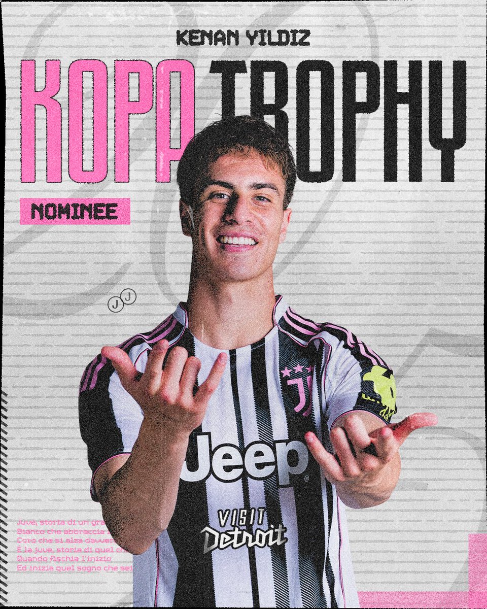 juventusfc's tweet photo. Tra i migliori giovani talenti al mondo 🌏

𝐊𝐞𝐧𝐚𝐧 𝐘𝐢𝐥𝐝𝐢𝐳 è nella lista dei candidati al Kopa Trophy 2025. 

Congratulazioni, Kenan! 👏 🇹🇷 https://t.co/pOGl353tS6