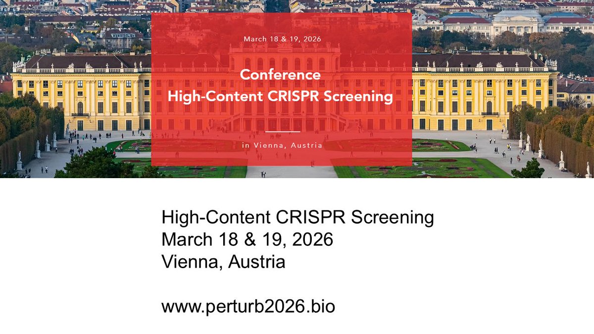 Myllia Biotechnology (@mylliabio) on Twitter photo 🗓️ <a href="/MylliaBio/">Myllia Biotechnology</a> sponsors the first conference on "High-Content CRISPR Screening" from March 18-19, 2026 in Vienna: perturb2026.bio
🔬 CRISPR-based screening strategies
🧬 Perturb-Seq & CROP-Seq
💻 Computational analyses
💻 AI models of human cells
📸 Image-based screens 🗓️ <a href="/MylliaBio/">Myllia Biotechnology</a> sponsors the first conference on "High-Content CRISPR Screening" from March 18-19, 2026 in Vienna: perturb2026.bio
🔬 CRISPR-based screening strategies
🧬 Perturb-Seq & CROP-Seq
💻 Computational analyses
💻 AI models of human cells
📸 Image-based screens