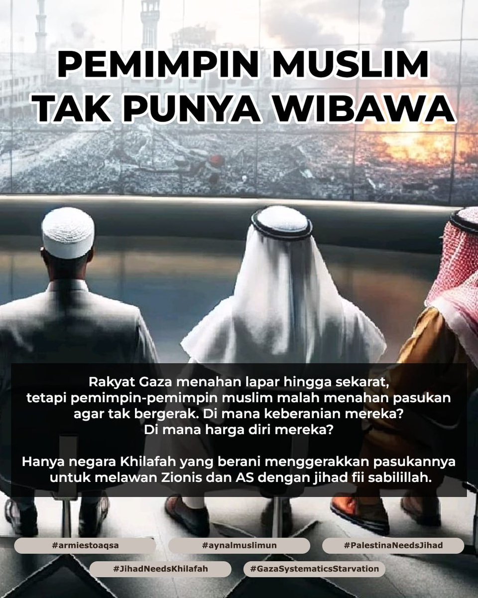 Bundaelly5's tweet photo. #GazaSystematicsStarvation
#armiestoaqsa
#aynalmuslimun 
#PalestinaNeedsJihad
#JihadNeedsKhilafah https://t.co/UR7Wjdbxj0