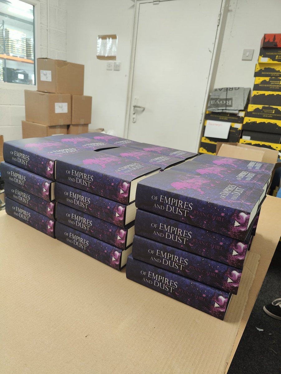 RyanCahill (@rcahillauthor) on Twitter photo We have lift off. Of Empires and Dust hardbacks are now in, and I'm actually here with <a href="/binding_broken/">The Broken Binding | Bookstore</a> signing a few more π€ We have lift off. Of Empires and Dust hardbacks are now in, and I'm actually here with <a href="/binding_broken/">The Broken Binding | Bookstore</a> signing a few more π€