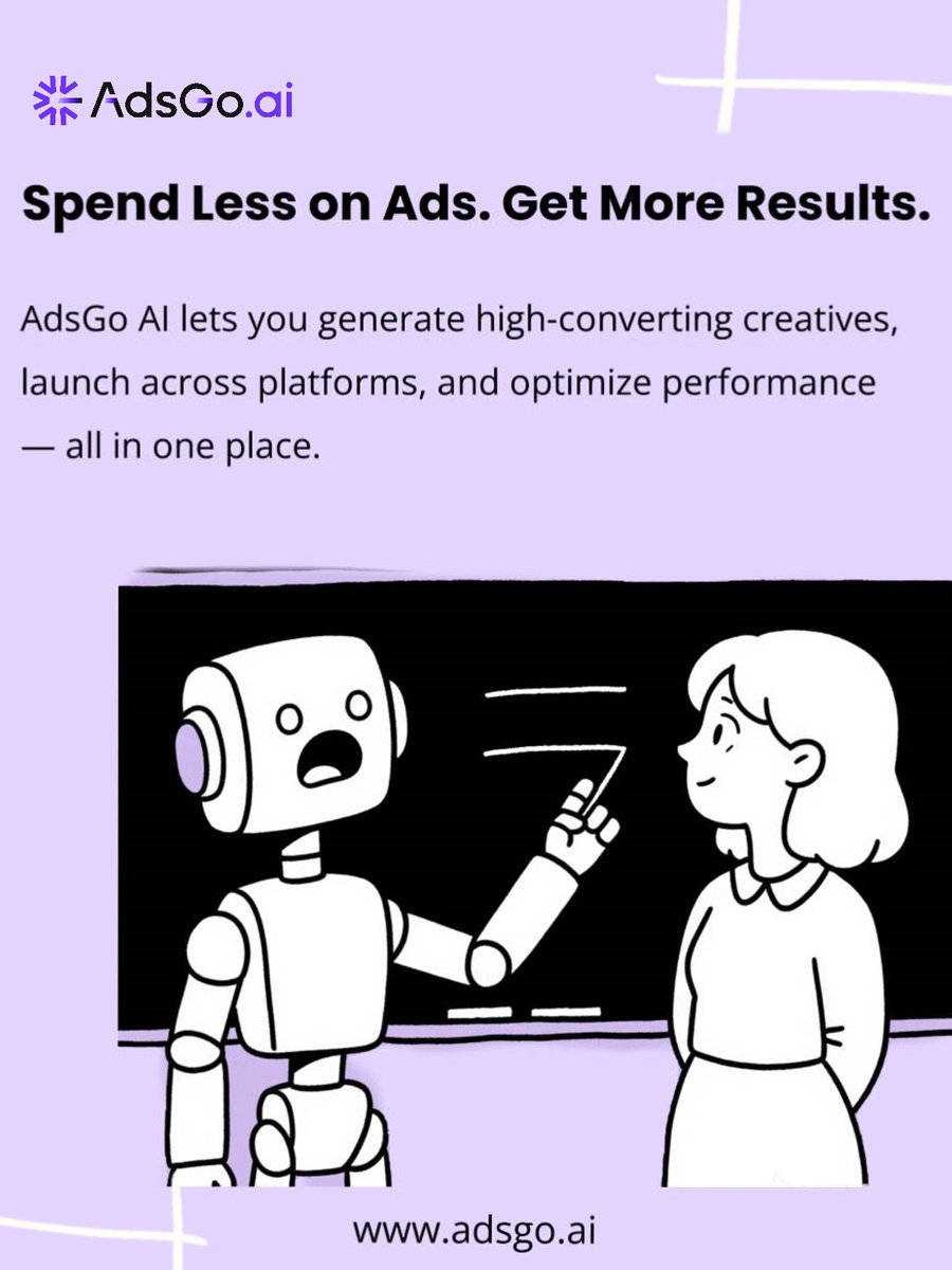 AdsGoOfficial's tweet image. Stop wasting $$$ on ads that don’t convert. 

With AdsGo AI, you can: 
✅Auto-generate scroll-stopping creatives 
✅Launch across Meta, Google, TikTok &amp;amp; more
✅Optimize performance 24/7-no human error

All in one powerful platform.
Spend less. Win more. 

#SmallBusiness #AdsGoAI…