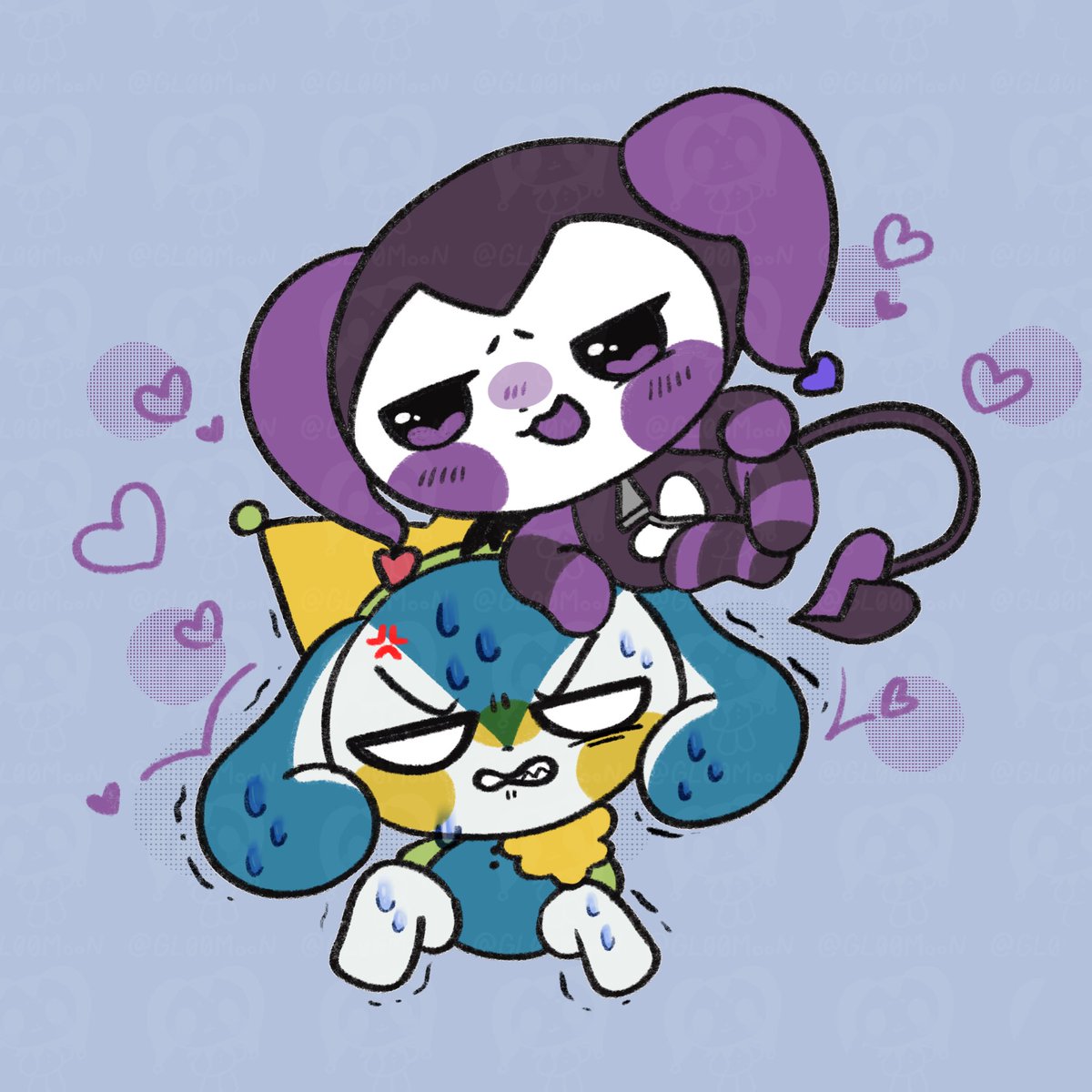 最近と〜〜〜っても、あちあち……だよねぇ、コ〜コ♡

夢魔のオマエと違って、おれさまぬいぐるみだから暑苦しいんだよ…！ひっつくのを今すぐやめろ！！！