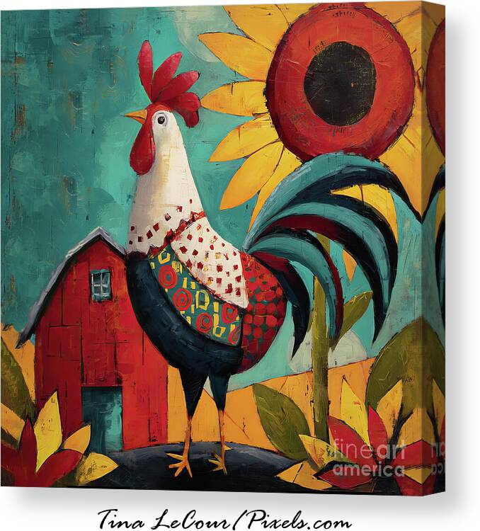 Barnyard Country Rooster...Available here..tina-lecour.pixels.com/featured/barny…

#Chickens #chicken #rooster #animal #animals #whimsical #KitchenTease #BIRDSTORY #BirdsUp #BirdsUp #birdsworld #Birdsofafeather #Sunflower #Flowers #SunflowerLand #wallartforsale #artforsale #homedecorideas