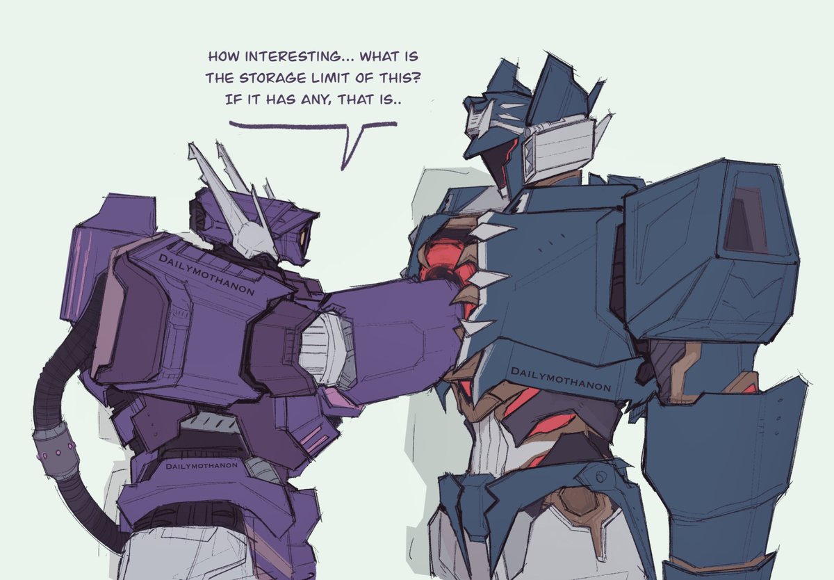If you ever get bored, remember that sticking your arm in your friend’s chest is certainly a choice 
#Transformers #Soundwave #Shockwave #Wavewave