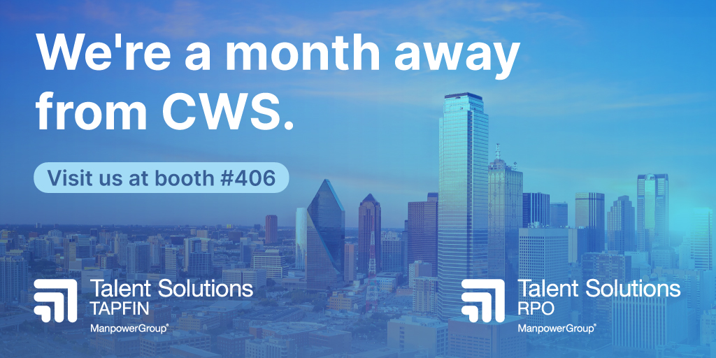 MPG_TSolutions's tweet image. Just one month until #CWS2025! Visit TAPFIN &amp;amp; RPO at booth #406 to get the People, Partnership &amp;amp; Performance you need to fuel workforce success.

#CWSSummit #ContingentWorkforce #WorkforceSolutions #FutureOfWork #TAPFIN #RPO #ManpowerGroup #WorkforceTransformation #TalentStrategy
