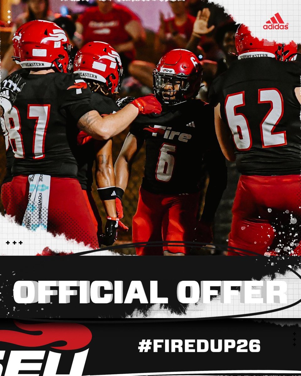 Blessed to receive an offer from southeastern university! AGTG 🙏