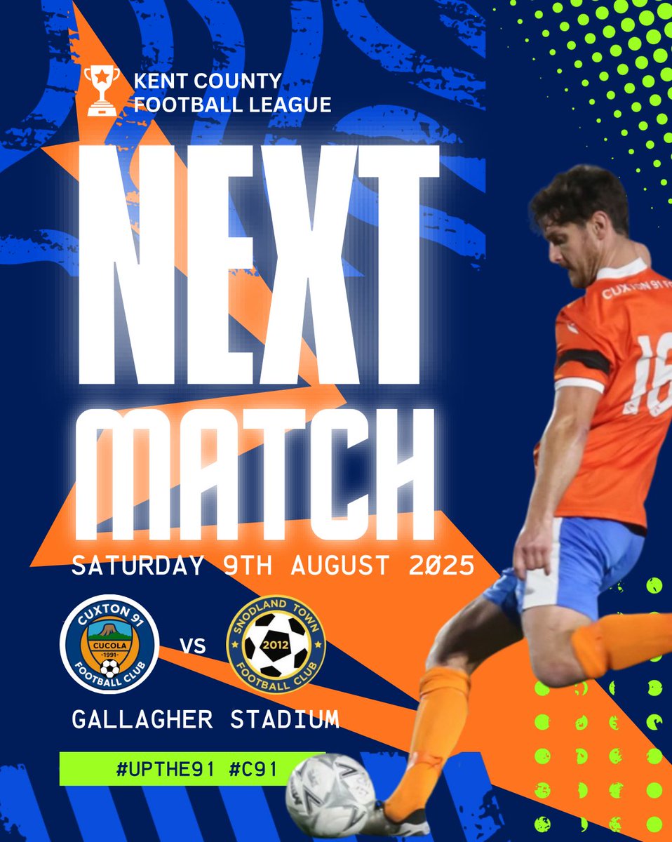🔥 NEXT UP

Cuxton vs <a href="/snodlandtownres/">Snodland Town Reserves</a> 

📍 GALLAGHER STADIUM, ME14 1LQ
⏰ KICK OFF: 14:45
🎟️ Entry: £5 // FREE U16's // £3 SEASON TICKET HOLDERS
🍔🍺 AVAILABLE

<a href="/NonLeagueCrowd/">Non League Crowds</a> <a href="/KCFL1516/">Kent County FL News</a> 

#Football #UPTHE91 #C91