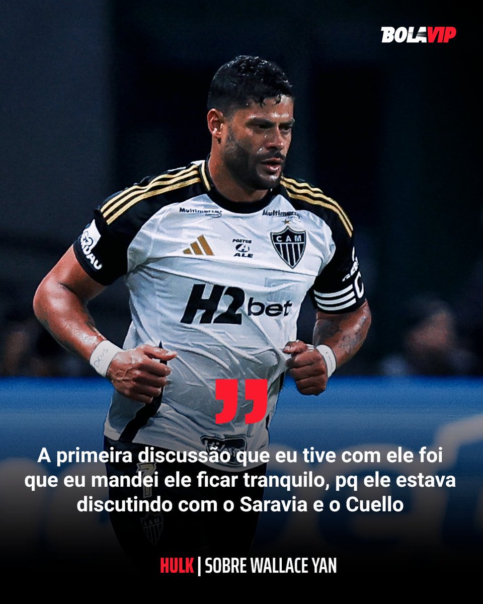 🗣️ "Aí ele virou pra mim e falou 'vai tomar no c*', eu respondi: "que boquinha podre"

🎙️ Hulk sobre Wallace Yan