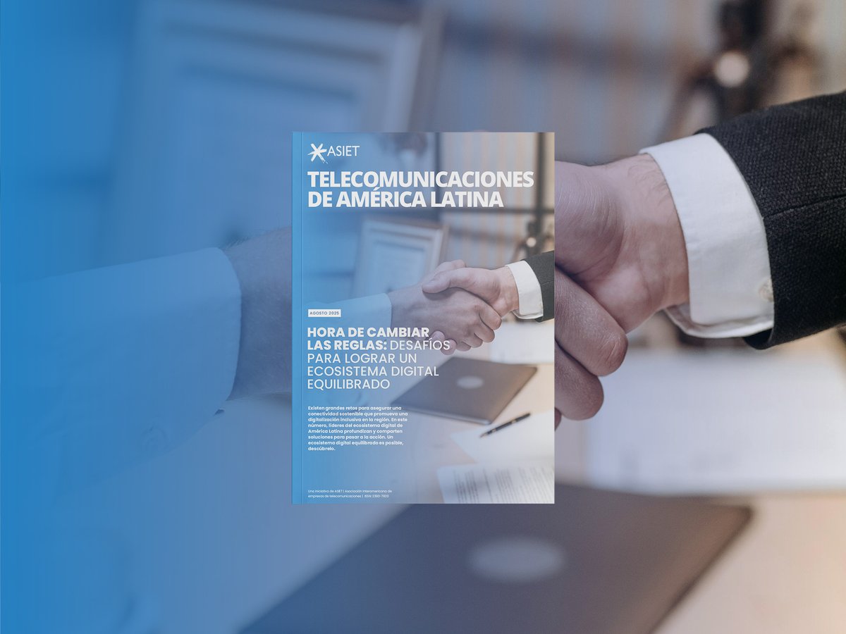¡Ya puedes leer online y/o descargar la nueva edición de #MagazineASIET!

Líderes del ecosistema digital de América Latina y el Caribe profundizan en los retos para asegurar una conectividad sostenible que promueva una digitalización inclusiva en la región con soluciones para