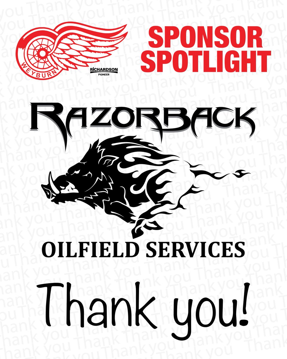 🌟 Razorback Oilfield Services 🌟

#WeyburnRedWings #SJHL #Sponsor