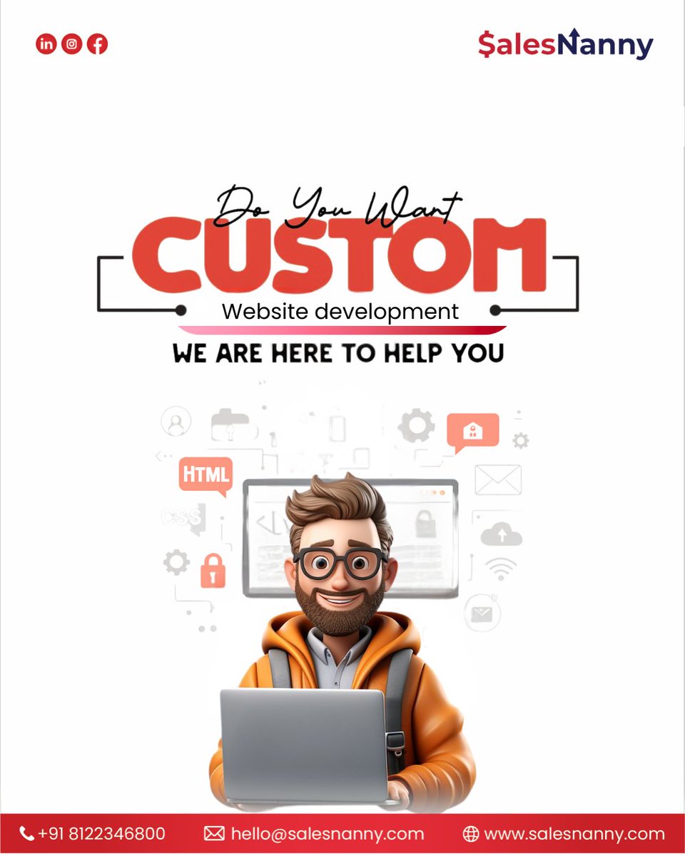 TheSalesNanny's tweet image. 🚨 Stop using cookie-cutter websites.
Your business deserves a custom build that performs.
🧑💻 We design, code, and scale websites from scratch.
Built for speed. Built for YOU.
Let’s make it happen.
#CustomWebDev #SalesNanny #WebDesignHelp #TechForStartups
