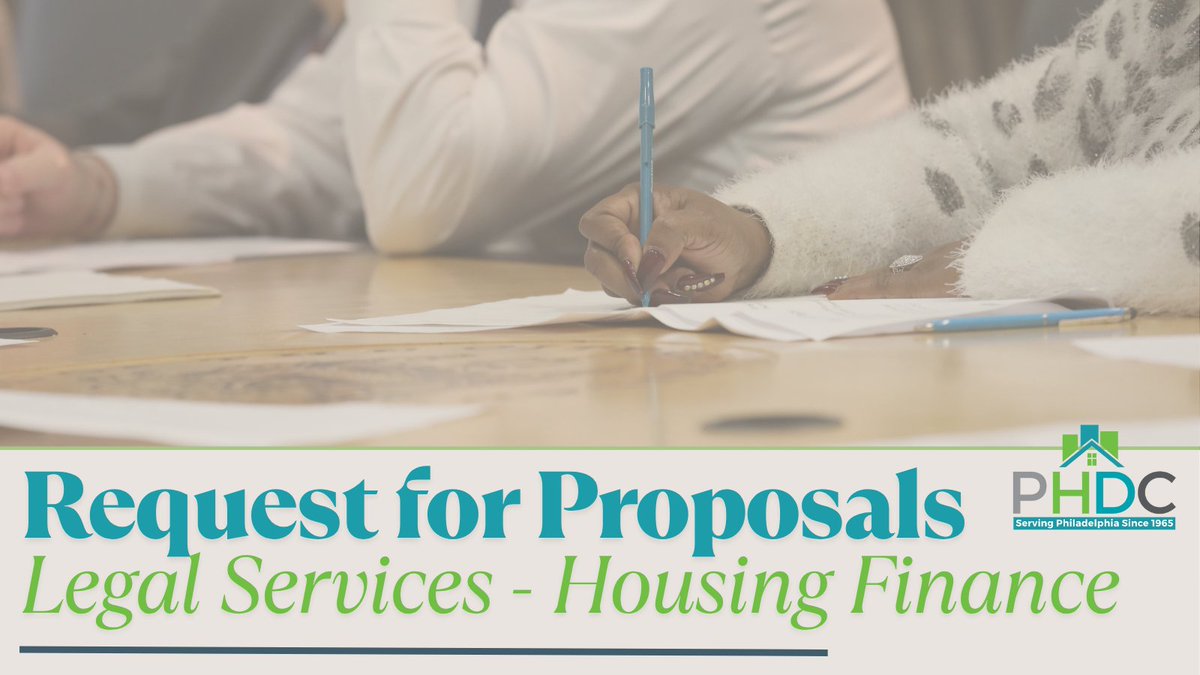 #PhilaPHDC has issued an RFP to interested qualified attorneys/law firms to support PHDC’s Legal Department with legal work related to construction/permanent loans for various rental projects financed by PHDC.

Submissions are due August 20, 2025 at 3pm. 

phdcphila.org/rfps-rfqs-sale…