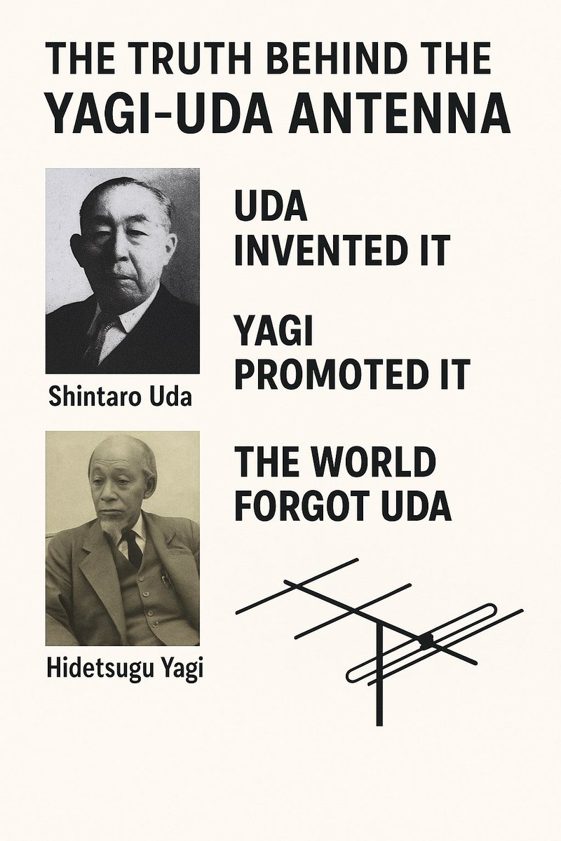 The "Yagi" Misnomer ? 

Most people call it the “Yagi antenna.”
But here’s the real story of the Yagi-Uda antenna! why the man who invented it is rarely credited?

Shintaro Uda, designed a directional antenna with parasitic elements, a breakthrough in radio tech. He published it