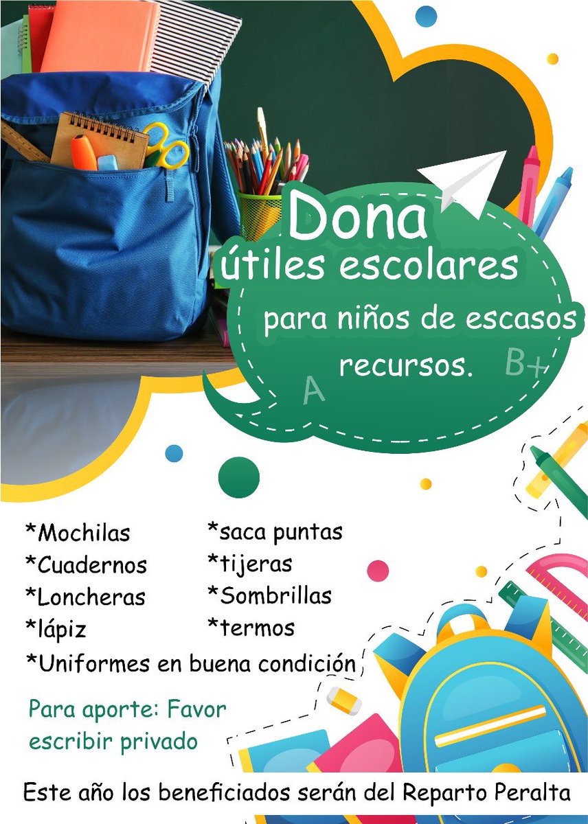 Cualquier aporte es útil para  que niños de escasos recursos puedan ir a la escuela.