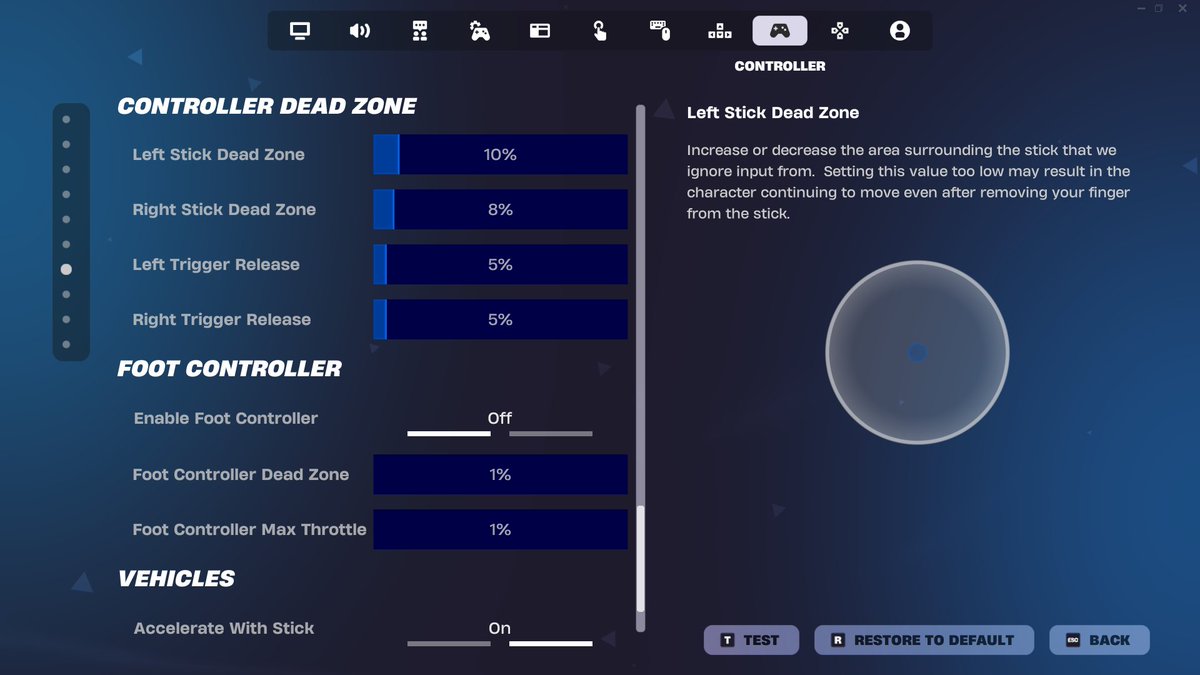 200_PXMP's tweet image. New controller setting what should i put it on?