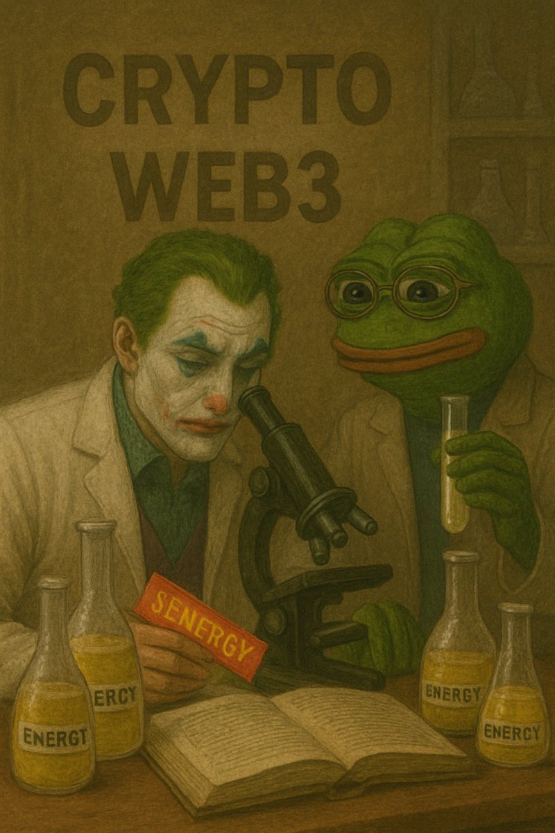 SujitSh_13's tweet image. Late nights. Lab lights. Unstoppable minds.
Joker and Pepe aren&apos;t just mixing formulas — they’re decoding the future of Crypto &amp;amp; Web3 with pure $ENERGY.
Because true innovation isn’t loud… it brews in quiet obsession. 🧪🚀
#Web3Builders #CryptoLab #ENERGY #staycurious