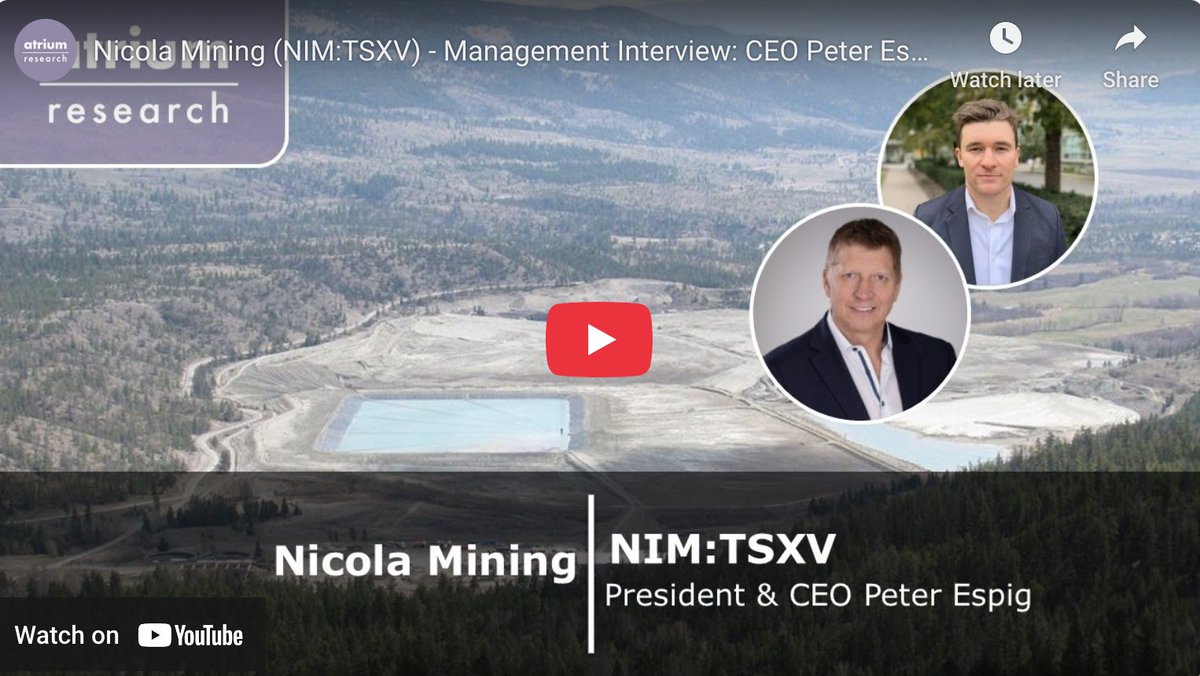 🎤 CEO Peter Espig on <a href="/Atrium_Research/">Atrium Research</a>:

✅ Merritt Mill production growth
✅ Dominion Creek + New Craigmont strategy
✅ Revenue guidance through 2026

Watch the interview: youtube.com/watch?v=wJqOtM…

$NIM $HLIA $HUSIF

#Mining #Investing #Gold