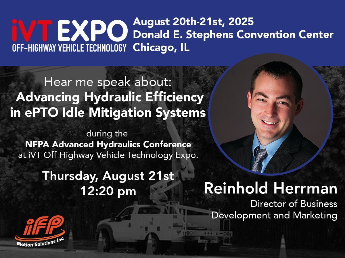IFP Motion Solutions Inc. (@ifp_motion) on Twitter photo Don't miss IFP's Rein Herrmann at National Fluid Power Association's Advanced Hydraulics Conference during <a href="/ivtexpo/">Industrial Vehicle Technology Expo</a> Chicago!
He'll discuss advancing hydraulic efficiency in ePTO idle mitigation systems.
đď¸ Aug 21, 2025 | â° 12:20 PM
View Program/Passes: buff.ly/0Pn0ciz Don't miss IFP's Rein Herrmann at National Fluid Power Association's Advanced Hydraulics Conference during <a href="/ivtexpo/">Industrial Vehicle Technology Expo</a> Chicago!
He'll discuss advancing hydraulic efficiency in ePTO idle mitigation systems.
đď¸ Aug 21, 2025 | â° 12:20 PM
View Program/Passes: buff.ly/0Pn0ciz