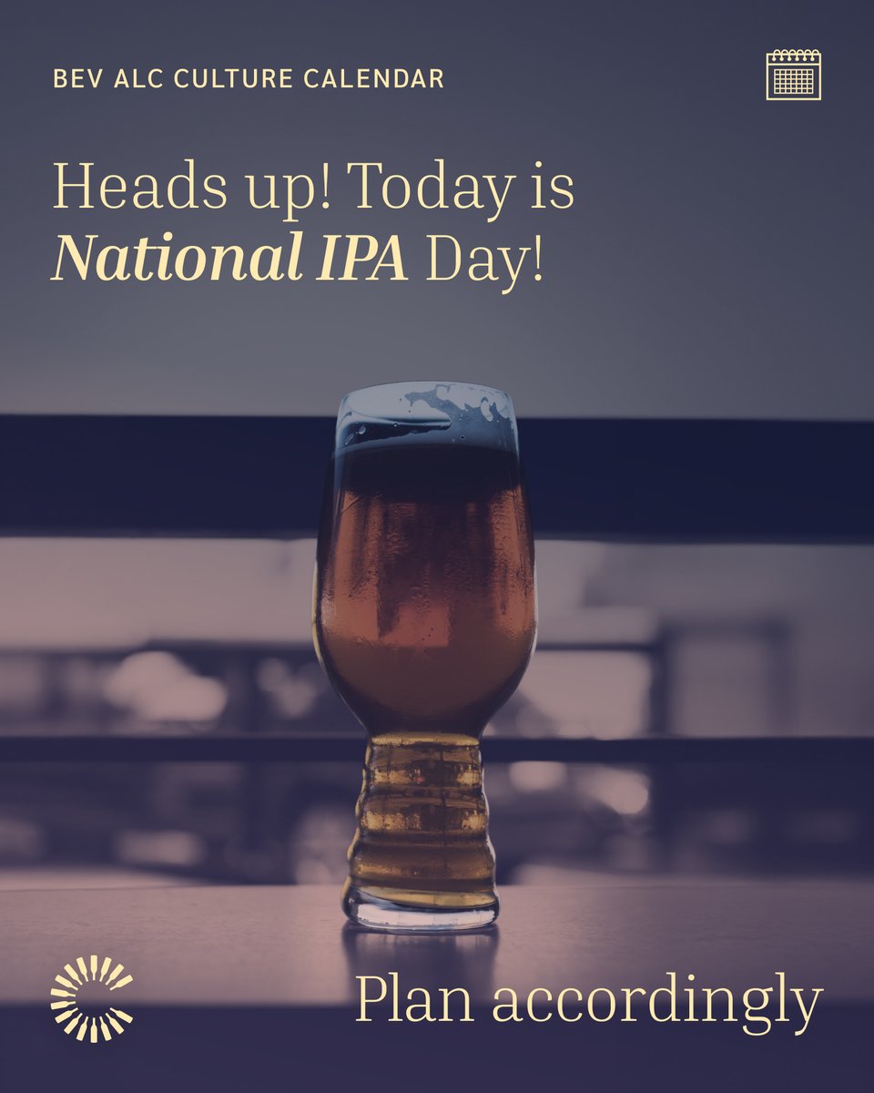 ClaretPlan's tweet image. Today’s forecast: 100% chance of hops. 🍺
Happy National IPA Day—plan accordingly.
claret.la/4modtze

#NationalIPADay #BeerIndustry #BevAlc
