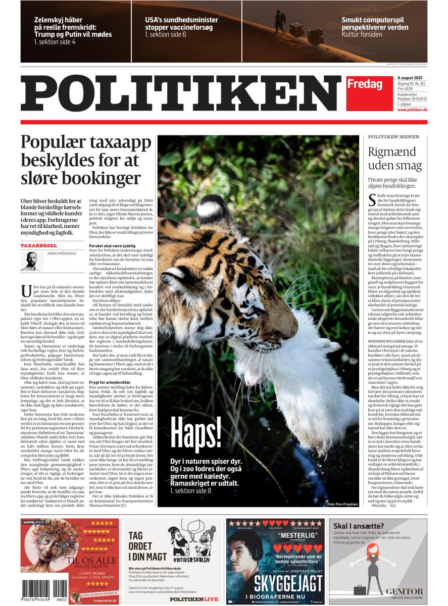 Uber bliver beskyldt for at blande forskellige kørselsformer og vildlede kunder. #dkmedier #tomorrowspaperstoday