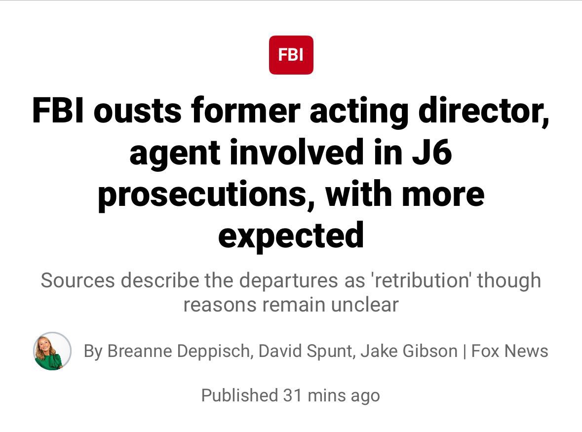 The FBI is cleaning house. So great to see.