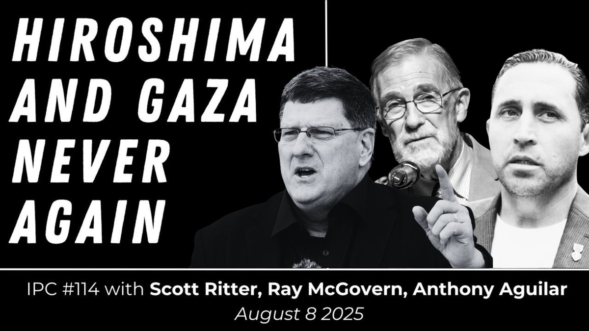 Join me, Scott Ritter and Anthony Aguilar former Gaza Humanitarian Foundation contractor for a discussion tomorrow on the International Peace Coalition. 
Link to sign up: schillerinstitute.nationbuilder.com/ipc_meeting?ut…