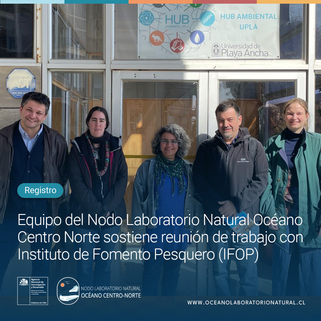 📸|Compartimos registro de la reunión entre el equipo del Nodo Océano y el jefe Depto. Oceanografía y Medio Ambiente de @prensa_ifop, en el <a href="/HubUpla/">HUB Ambiental UPLA</a>, donde se abordaron oportunidades de colaboración y la importancia del conocimiento científico para políticas públicas📝