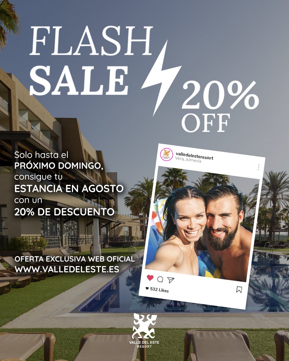 ¡𝟐𝟎% 𝐝𝐞 𝐃𝐄𝐒𝐂𝐔𝐄𝐍𝐓𝐎 𝐞𝐧 𝐫𝐞𝐬𝐞𝐫𝐯𝐚𝐬 𝐫𝐞𝐚𝐥𝐢𝐳𝐚𝐝𝐚𝐬 𝐡𝐚𝐬𝐭𝐚 𝐞𝐥 𝐩𝐫𝐨𝐱𝐢𝐦𝐨 𝐝𝐨𝐦𝐢𝐧𝐠𝐨! 
Oferta exclusiva para 𝐞𝐬𝐭𝐚𝐧𝐜𝐢𝐚𝐬 𝐡𝐚𝐬𝐭𝐚 𝐞𝐥 𝟐𝟕 𝐝𝐞 𝐚𝐠𝐨𝐬𝐭𝐨 y  𝐡𝐞𝐜𝐡𝐚𝐬 𝐚 𝐭𝐫𝐚𝐯𝐞𝐬 𝐝𝐞 𝐰𝐰𝐰.𝐯𝐚𝐥𝐥𝐞𝐝𝐞𝐥𝐞𝐬𝐭𝐞.𝐞𝐬