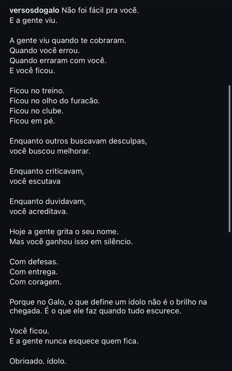 VersosdoGalo's tweet photo. Ídolo. Ponto. https://t.co/CDCk2lruXI