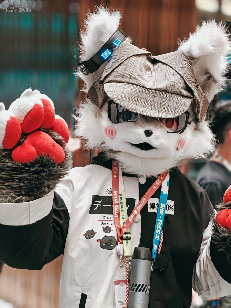 「今天是陽光版夢月唷～！」
今天也和很多人打了招呼，擁抱、擊掌、拍拍頭（？）每一個笑容我都記得喔～
下次見面，也請你繼續和我互動，好嗎？
不要太當真啦，我只是…想多多記住你而已w

📷：<a href="/KulyWolf/">阿龍 & 酷利クーリ🔜2025 Infurnity 獸無限</a> 

#FursuitFriday,#UTFG2025