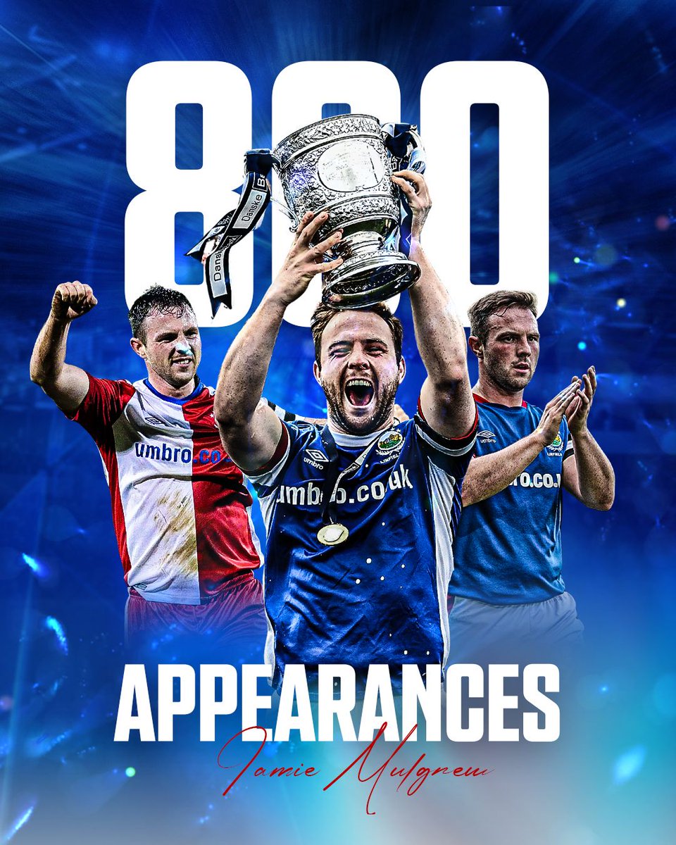 OfficialBlues's tweet photo. Huge congratulations to Club Captain Jamie Mulgrew who will make his 8️⃣0️⃣0️⃣th appearance for Linfield tonight in Tórshavn 👏

An incredible milestone for who can only be described as one of, if not the greatest to ever do it in the Irish League 🔵⚪🔴

#COYB #AFJ | #UECL https://t.co/5fnO4WpPlA