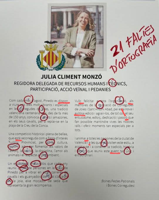 Embrutar la llengua catalana per a rebaixar-la i minvar-ne l'emprament.