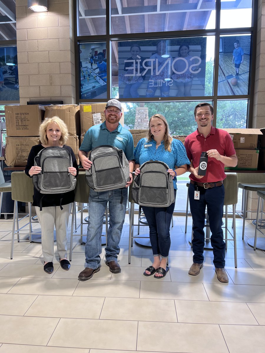 It's that time of the year again! As the kids head back to school, we were happy to donate backpacks, pencil bags, and water bottles to the Sherman Boys and Girls Club, the Whitewright Public Library, and the Boys and Girls Club of Cooke County. Here's to a great school year!