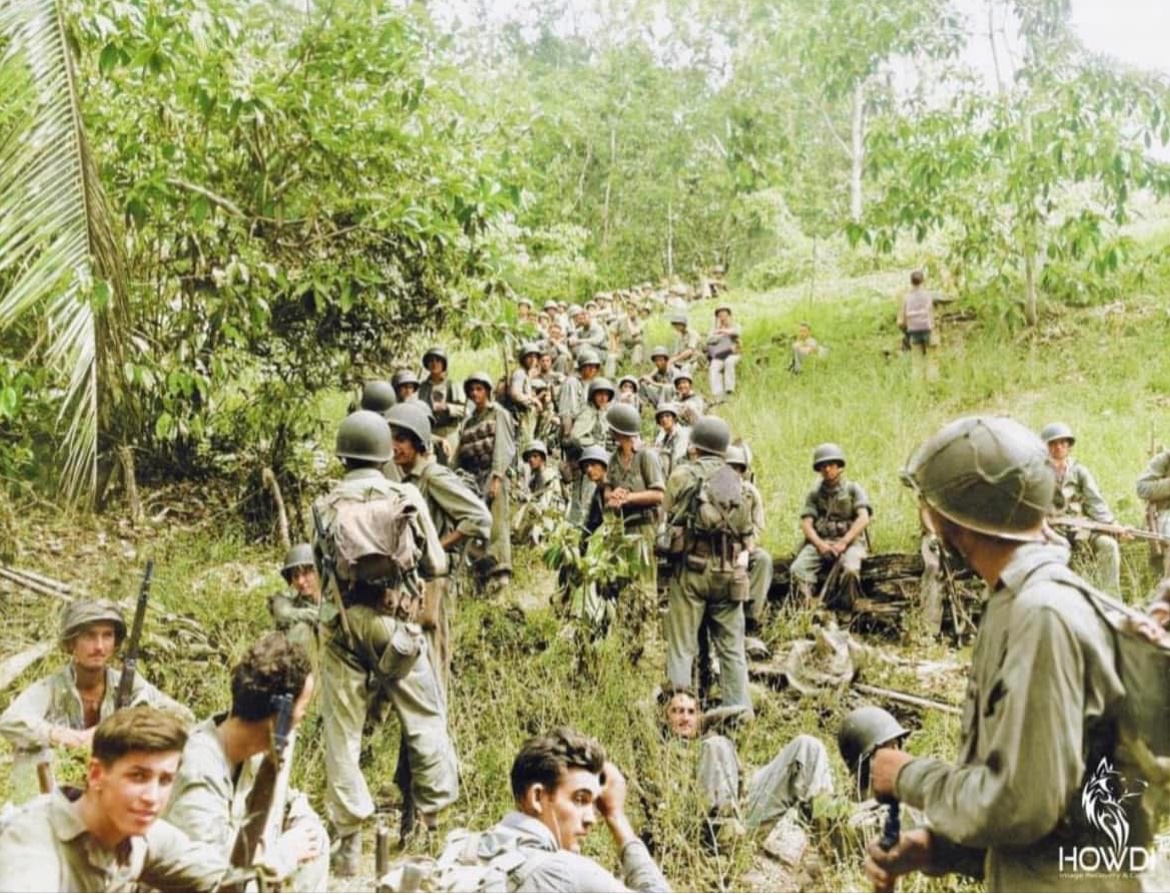 83 years ago today, the Marines landed on Guadalcanal. 🇺🇸

A detachment of the 1st Marine Division’s 7th Marine Regiment pauses in a jungle clearing for a brief respite on their way to the front on Guadalcanal. 🪖