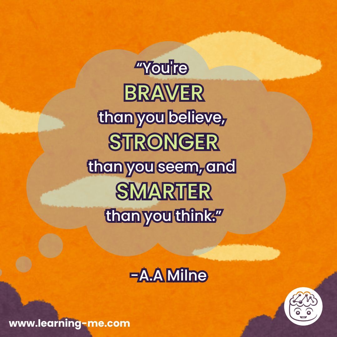 "You're braver than you believe, stronger than you seem, and smarter than you think." - A.A. Milne

A little reminder for today: your potential is bigger than your doubts. Believe in yourself and what you're capable of.

#SelfBelief #InnerStrength #YouGotThis #Motivation