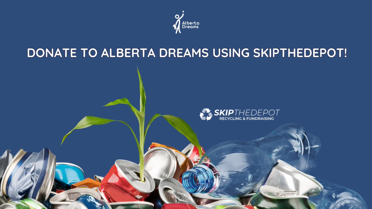 Support Alberta Dreams by donating your bottles and cans through SkipTheDepot.

SkipTheDepot will pick them up right from your doorstep, and the funds will go directly toward making dreams come true for children in Alberta.

#SkipTheDepot #AlbertaDreams #Donate