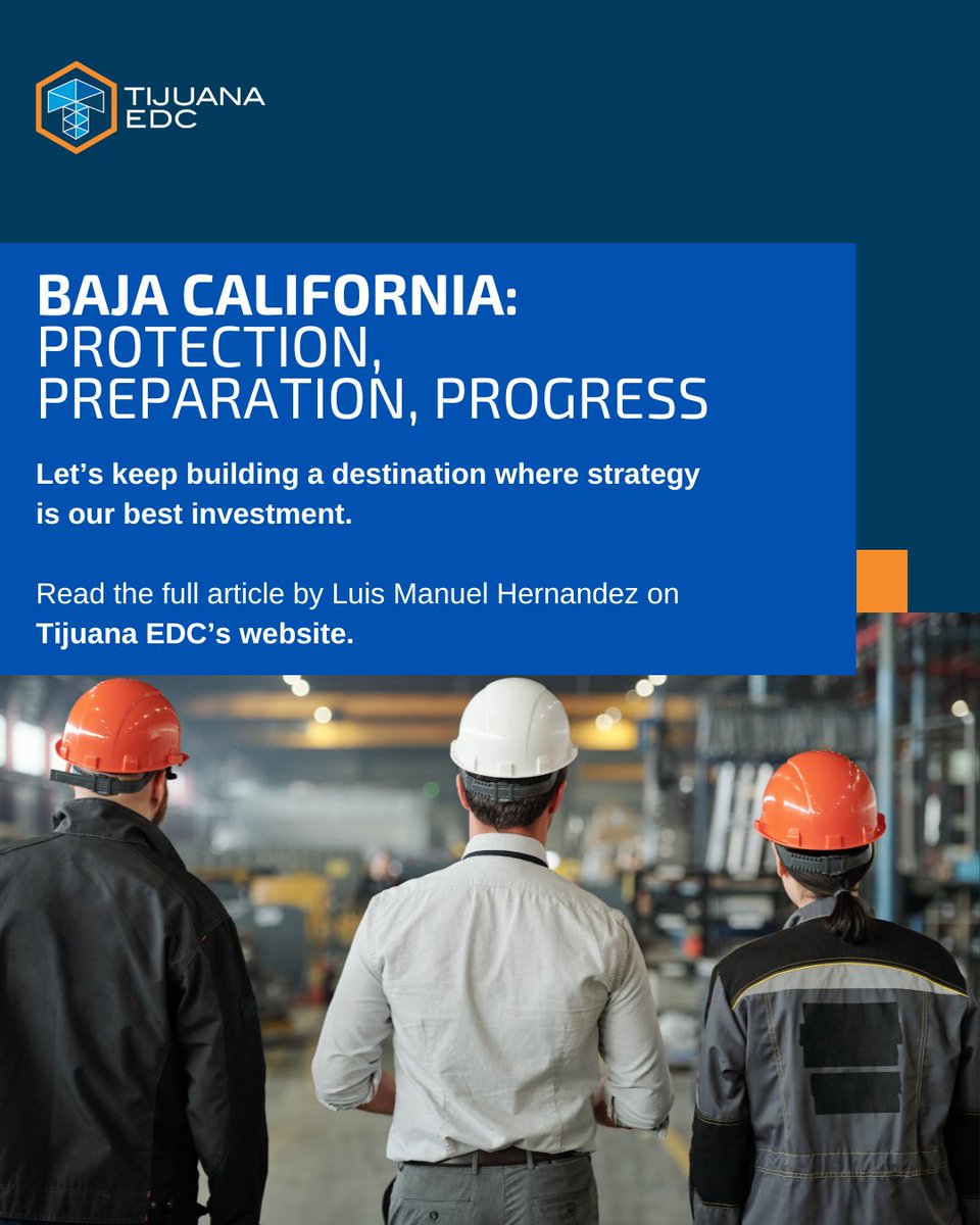 Tijuana EDC (@tijuanaedc) on Twitter photo 📍 Baja California isn’t just a location — it’s a strategy
From talent to supply chains, we’re ready to lead.
💥 Protection. Preparation. Progress.
That’s how we build the future.
#BajaCalifornia #Strategy #Growth #DEITAC #Nearshoring 📍 Baja California isn’t just a location — it’s a strategy
From talent to supply chains, we’re ready to lead.
💥 Protection. Preparation. Progress.
That’s how we build the future.
#BajaCalifornia #Strategy #Growth #DEITAC #Nearshoring