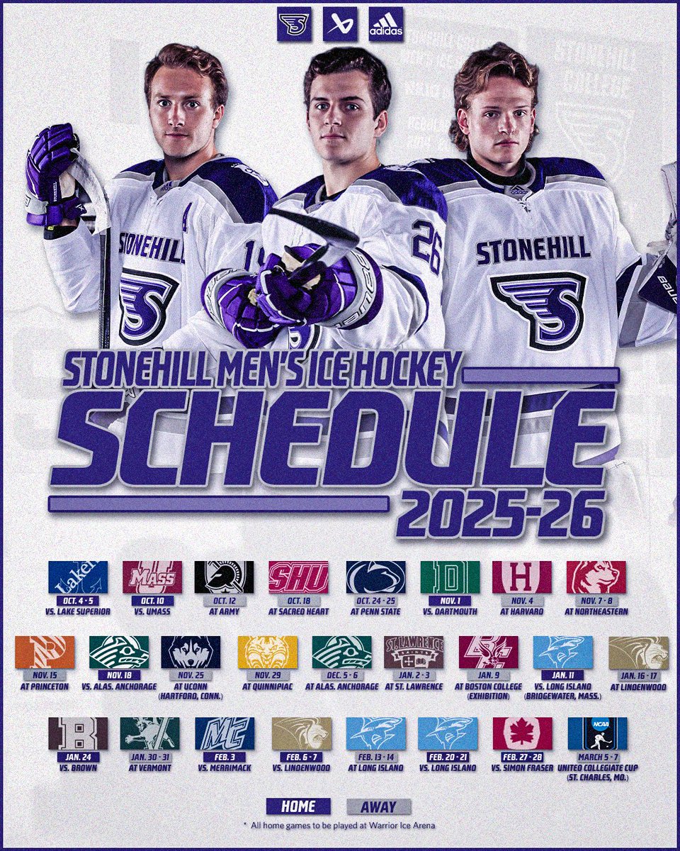 Stonehill Athletics (@gostonehill) on Twitter photo ๐ALMOST HOCKEY TIME!!โฐ
<a href="/StonehillMIH/">Stonehill Ice Hockey</a> has unveiled its schedule for the upcoming 2025-26 season! Check out the full slate and learn more at the link below!๐
๐bit.ly/4mAWjyD
#GoHill | #BeBold ๐ALMOST HOCKEY TIME!!โฐ
<a href="/StonehillMIH/">Stonehill Ice Hockey</a> has unveiled its schedule for the upcoming 2025-26 season! Check out the full slate and learn more at the link below!๐
๐bit.ly/4mAWjyD
#GoHill | #BeBold