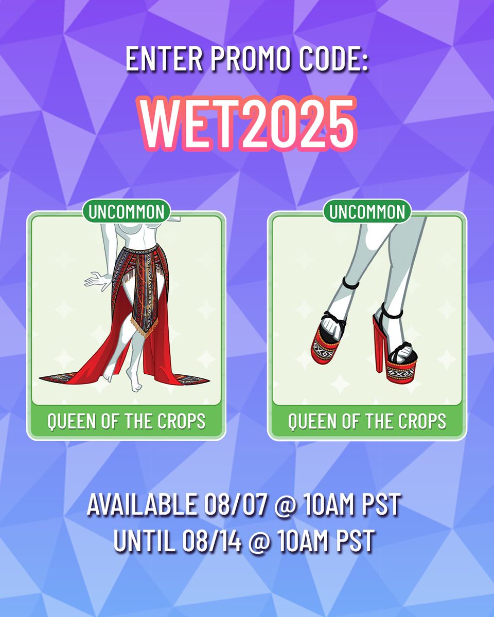 RuPaul's Drag Race Superstar (@rdrsuperstar) on Twitter photo Mabuhay! It's time for a PROMO CODE! Get ready for <a href="/marinaxsummers/">Marina Summers</a> Werkroom Event with these free items! Enter the code WET2025 under the settings tab in-game to redeem! #RDRSuperstar #MarinaSummers #DragRace Mabuhay! It's time for a PROMO CODE! Get ready for <a href="/marinaxsummers/">Marina Summers</a> Werkroom Event with these free items! Enter the code WET2025 under the settings tab in-game to redeem! #RDRSuperstar #MarinaSummers #DragRace