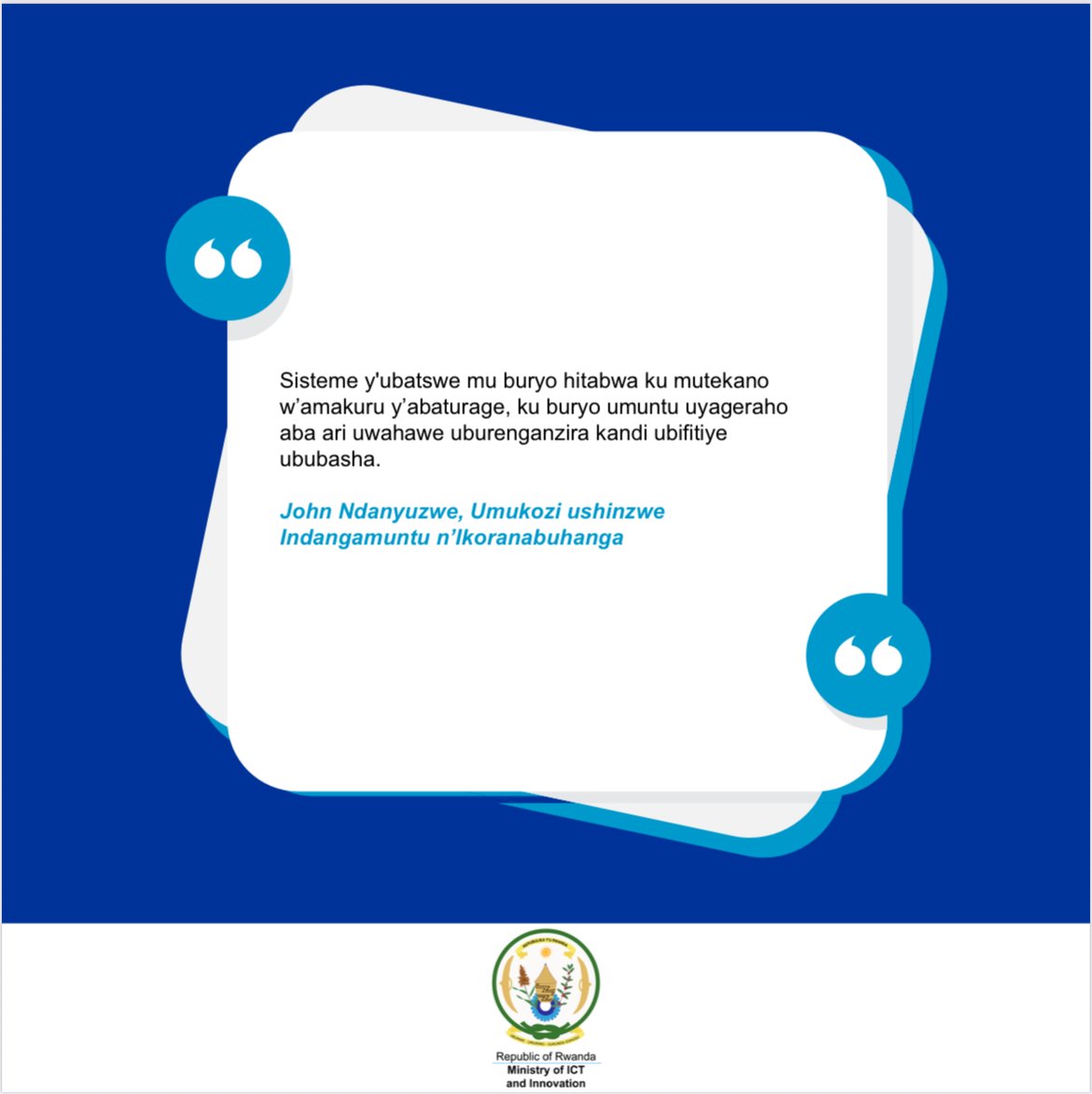 Ministry of ICT and Innovation | Rwanda (@rwandaict) on Twitter photo Ibitekerezo by'abayobozi ku ntambwe ya e-Ndangamuntu. #eNdangamuntuYaje Ibitekerezo by'abayobozi ku ntambwe ya e-Ndangamuntu. #eNdangamuntuYaje