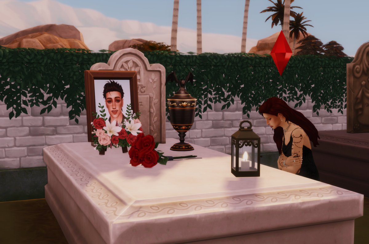 fourevasim's tweet photo. so her man died... 💔 #Sims4 #sims4save #TheSims4 #ShowUsYourSims https://t.co/c3gOxrxYXe
