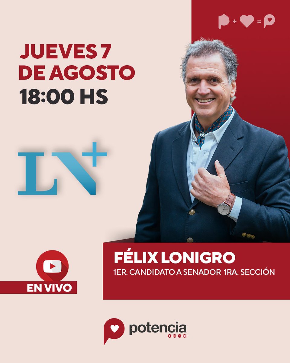 Hoy los espero a las 18 hs por LN+. 💪