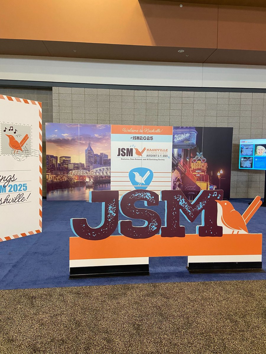 VT_biostats's tweet image. Team CBHDS showed up in full force at #JSM2025! From presenting cutting-edge research to connecting with fellow statisticians, we made the most of every moment. Big thanks to everyone who stopped by, supported our speakers, or joined in the conversations. Until next year! 🧠📊🎤