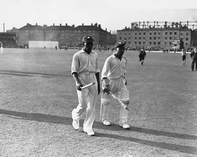 Close of play, August 22nd 1939. This is in my top five favourite cricket photos.  Manny Martindale and Derek Sealy walk off at the end of the drawn Oval Test.  There is something poignant in the lengthening shadows as this was to be the last Test for more than six years