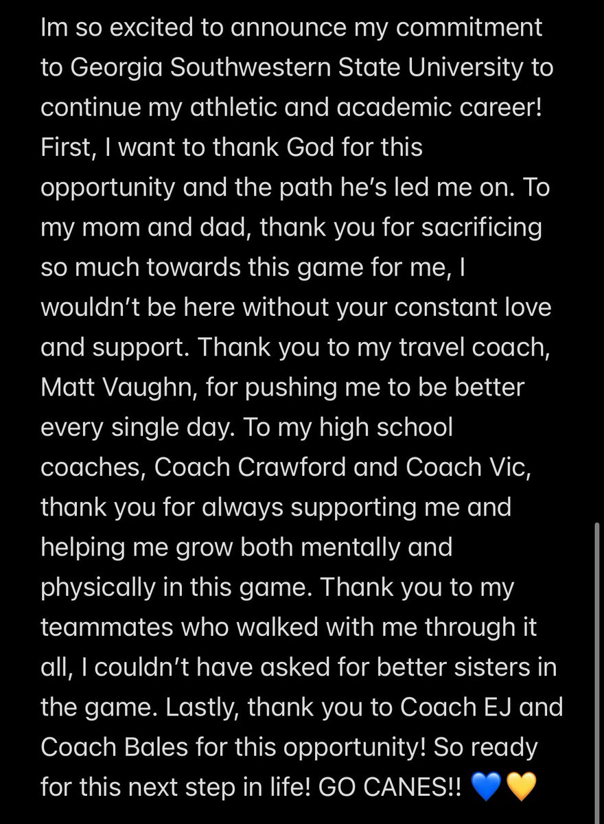 Megan Whitt 2026 (@meganwhitt2026) on Twitter photo #Committed GO CANES!! 💙💛 <a href="/_GSWSoftball/">GSW Softball</a> <a href="/Vipers08Vaughn/">Atlanta Vipers 08 - Vaughn</a> <a href="/SKG_Softball/">Seckinger Softball</a> #canesbaby #Committed GO CANES!! 💙💛 <a href="/_GSWSoftball/">GSW Softball</a> <a href="/Vipers08Vaughn/">Atlanta Vipers 08 - Vaughn</a> <a href="/SKG_Softball/">Seckinger Softball</a> #canesbaby