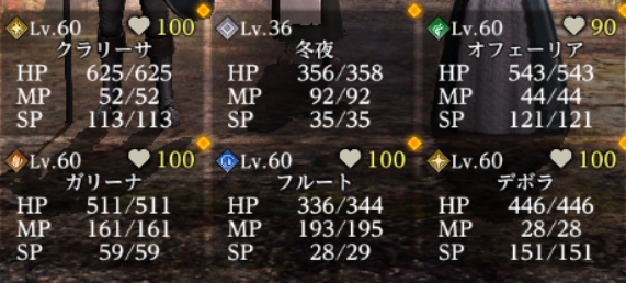 LGlandy's tweet photo. #WizardryDaphne

今のメインPTはこんな感じ。
放浪者、騎士、戦士、盗賊がカンストで
今は僧侶（育成中）で前衛を張ってる（笑
課金は程々なのでメイン以外にリソースを振る余裕は無いです。 https://t.co/7WIYWV1MNn